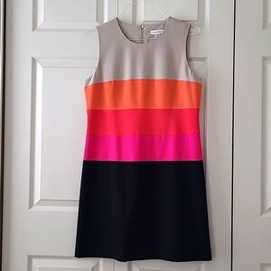 Calvin Klein Sheath Dress Colorblock, size 12
